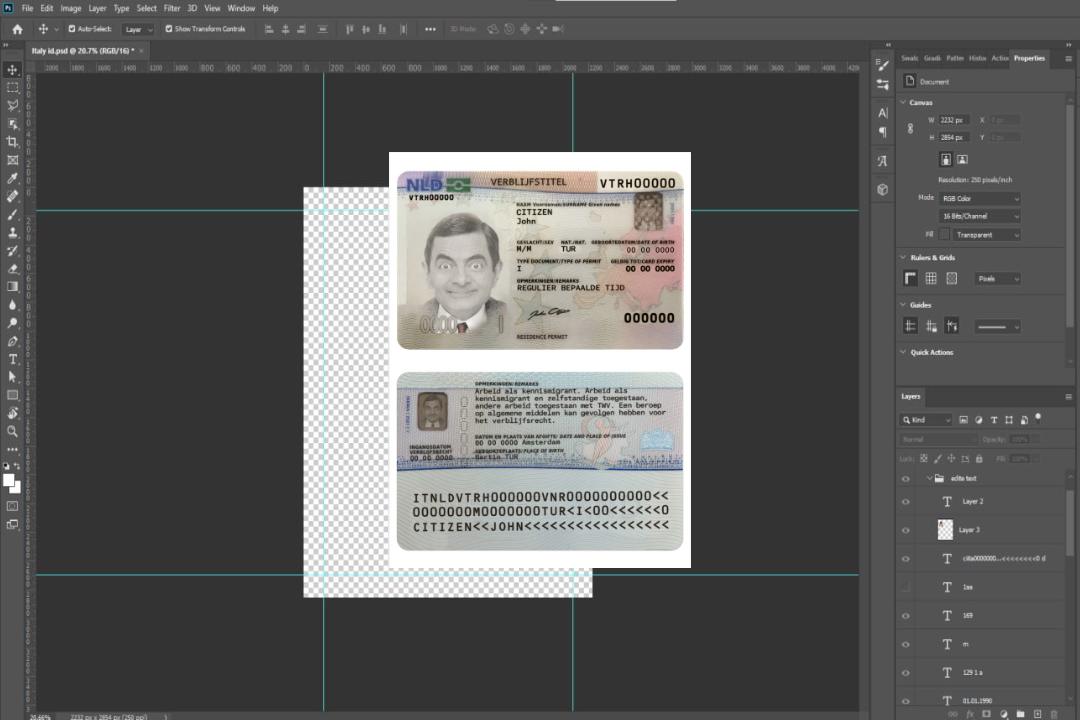 Carte de séjour aux Pays-Bas template Carte de séjour aux Pays-Bas template